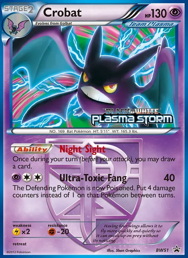 Crobat BW51/101 BW Black Star Promos