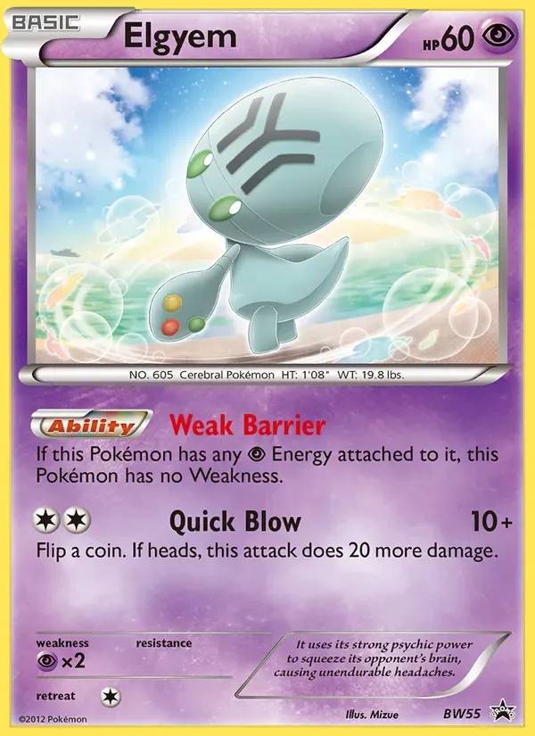 Elgyem BW55/101 BW Black Star Promos