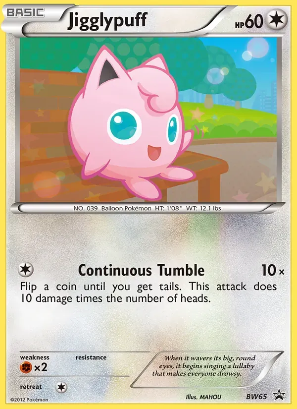 Jigglypuff BW65/101 BW Black Star Promos