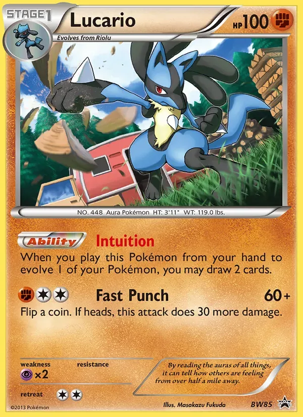 Lucario BW85/101 BW Black Star Promos