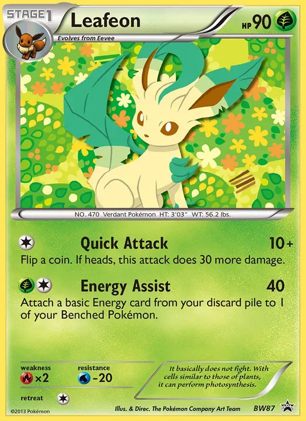 Leafeon BW87/101 BW Black Star Promos