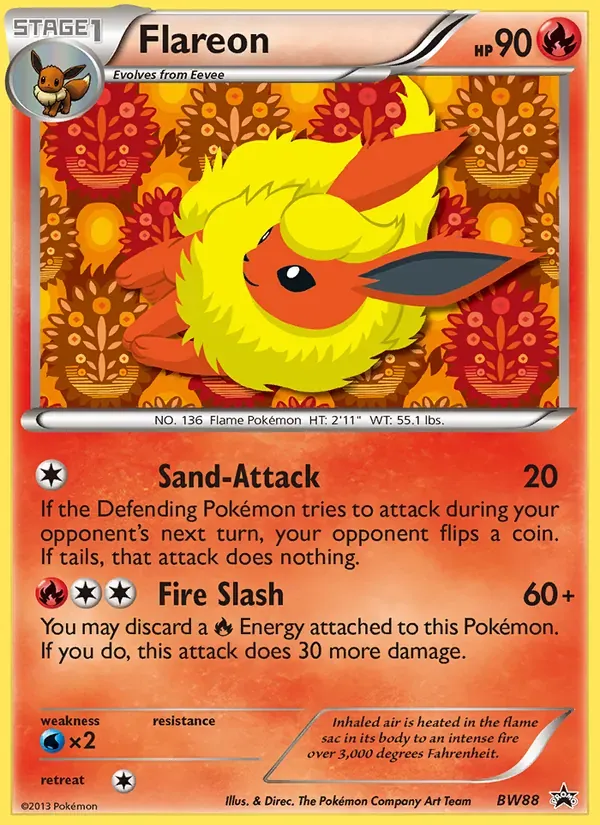 Flareon BW88/101 BW Black Star Promos