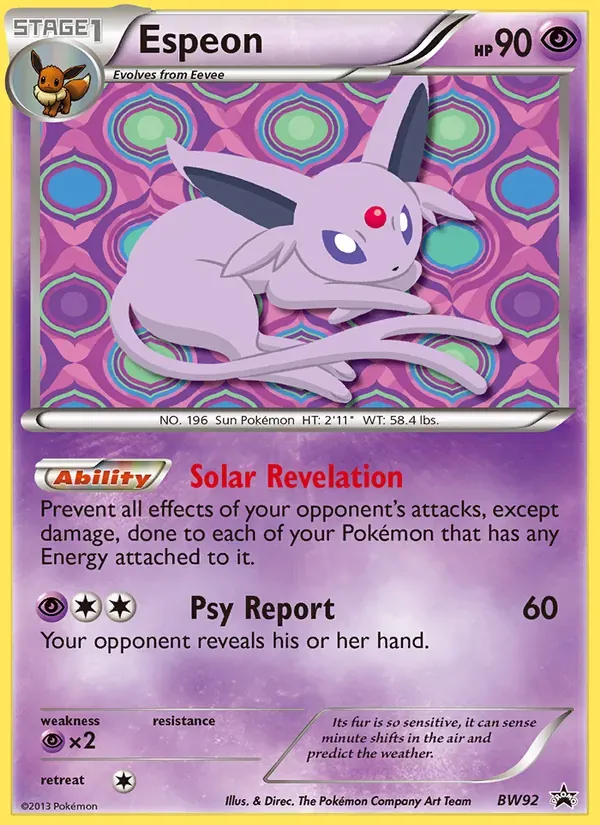 Espeon BW92/101 BW Black Star Promos