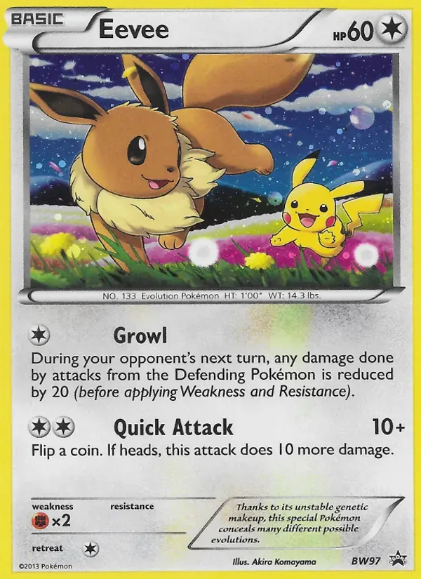 Eevee BW97/101 BW Black Star Promos