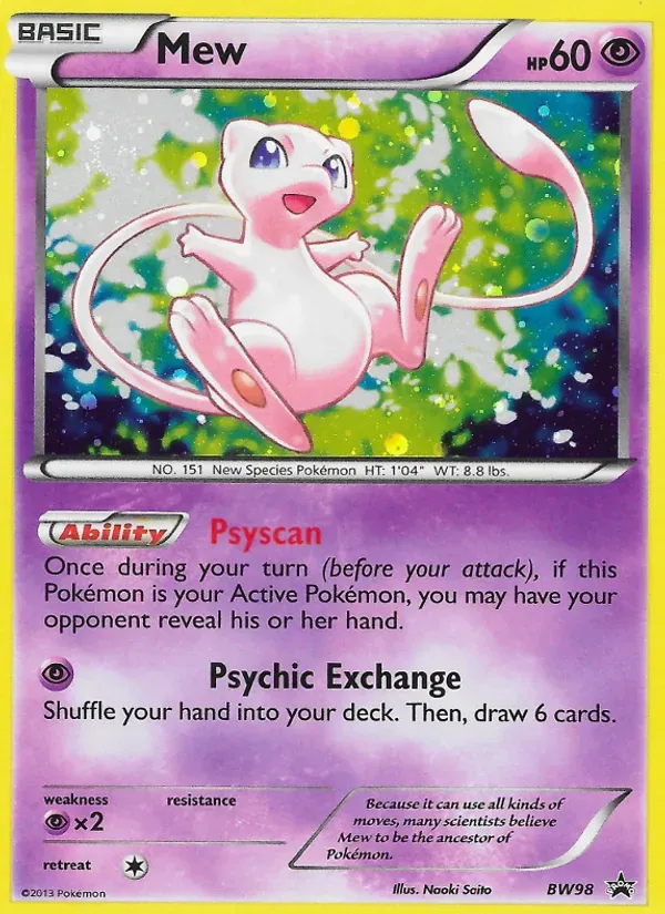 Mew BW98/101 BW Black Star Promos