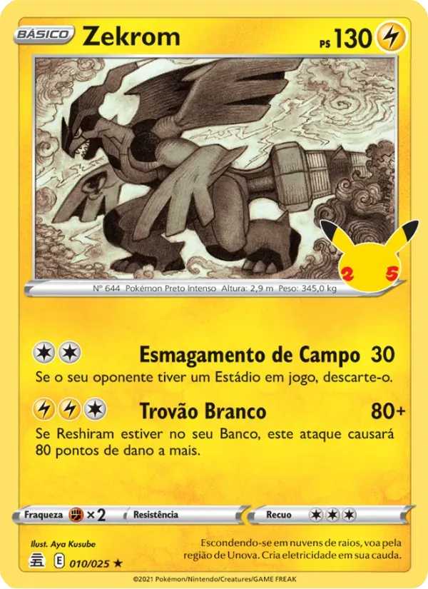 Zekrom 10/25 Celebrações