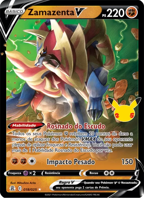 Zamazenta V 18/25 Celebrações