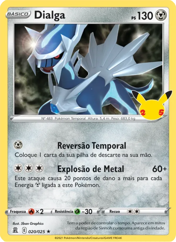 Dialga 20/25 Celebrações