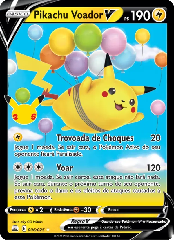 Pikachu Voador V 6/25 Celebrações