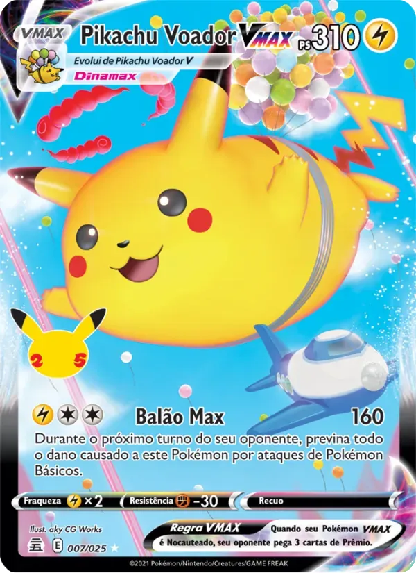 Pikachu Voador VMAX 7/25 Celebrações