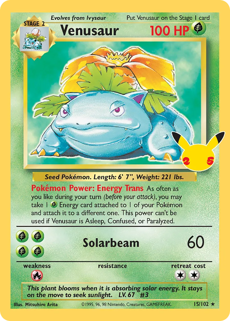 Venusaur CC003/25 Celebrações Coleção Clássica