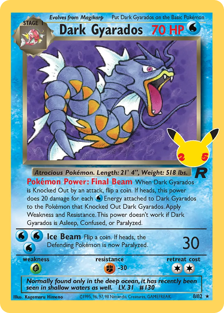 Dark Gyarados CC005/25 Celebrações Coleção Clássica