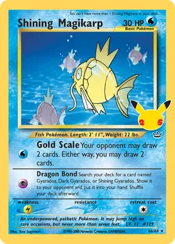 Shining Magikarp CC010 Celebrações Coleção Clássica