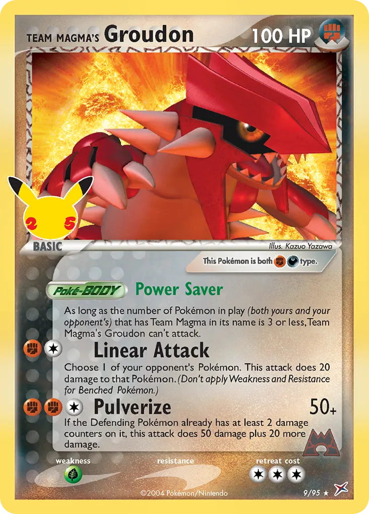 Team Magma's Groudon CC011/25 Celebrações Coleção Clássica