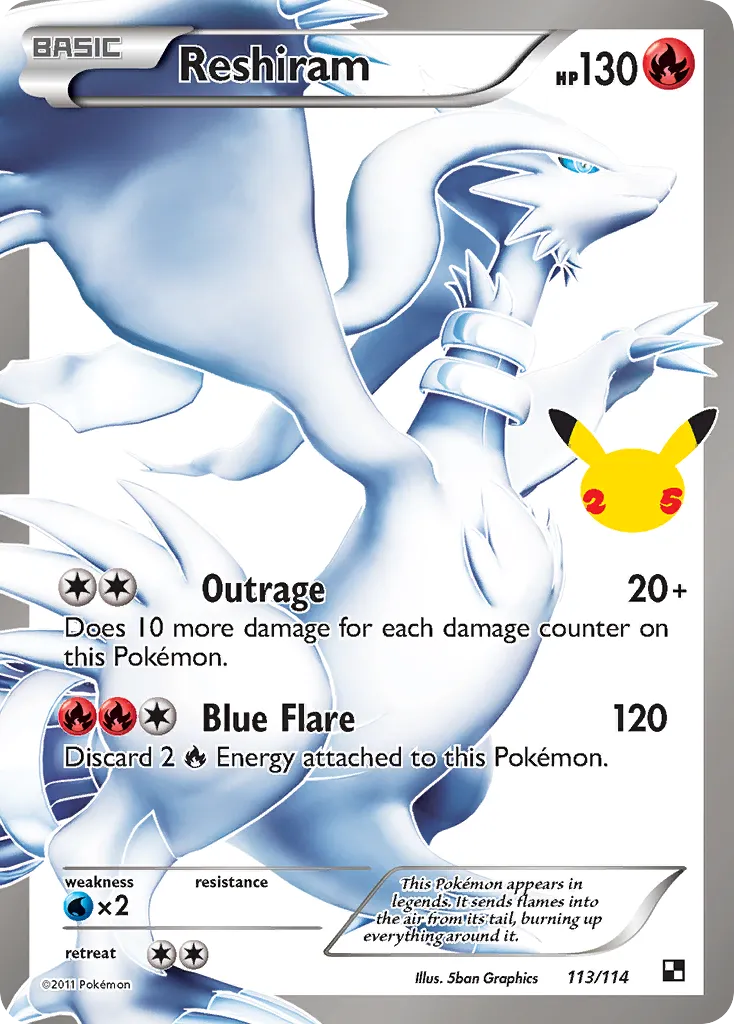Reshiram CC020/25 Celebrações Coleção Clássica