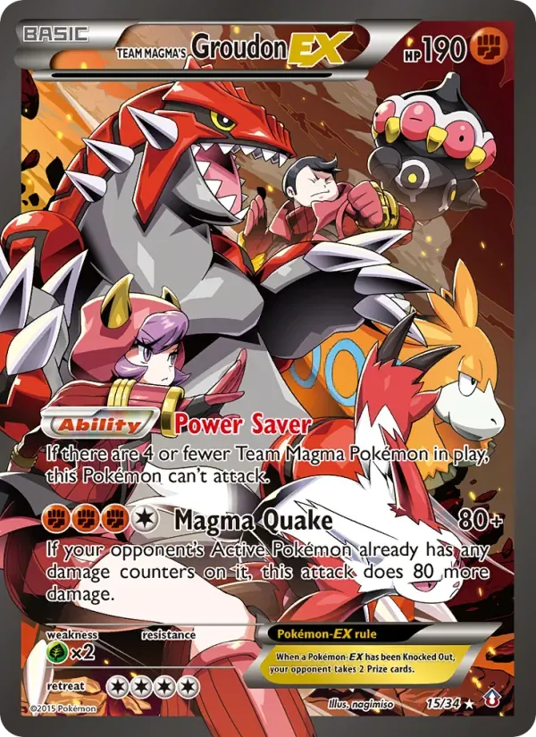 Groudon-EX da Equipe Magma 15/34 Crise Dupla