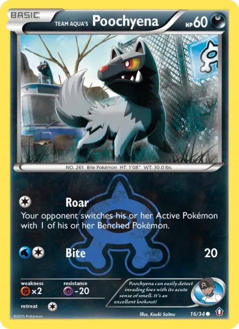 Poochyena da Equipe Aqua 16/34