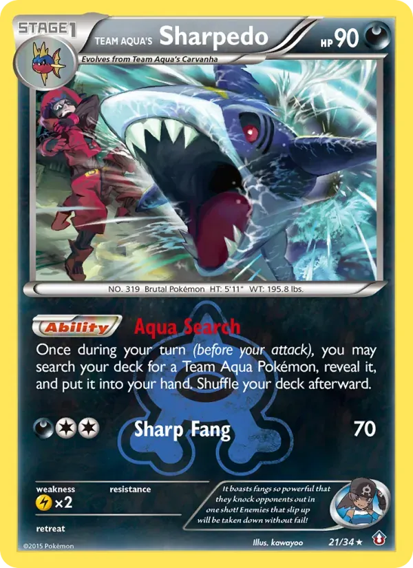 Sharpedo da Equipe Aqua 21/34 Crise Dupla