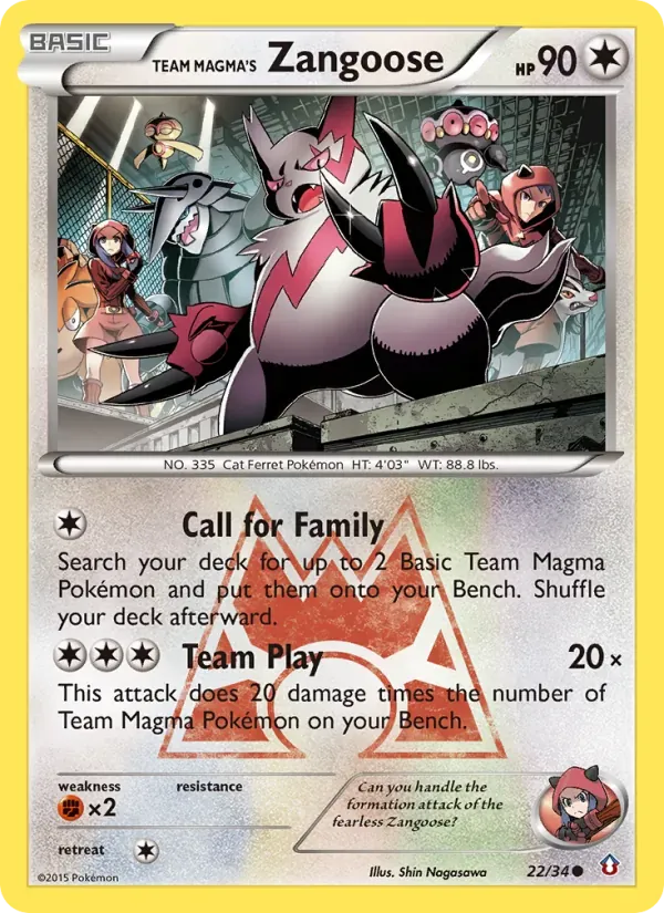 Zangoose da Equipe Magma 22/34 Crise Dupla