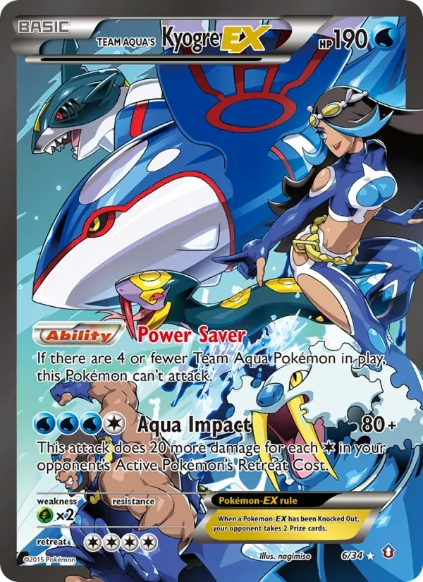 Kyogre-EX da Equipe Aqua 6/34 Crise Dupla