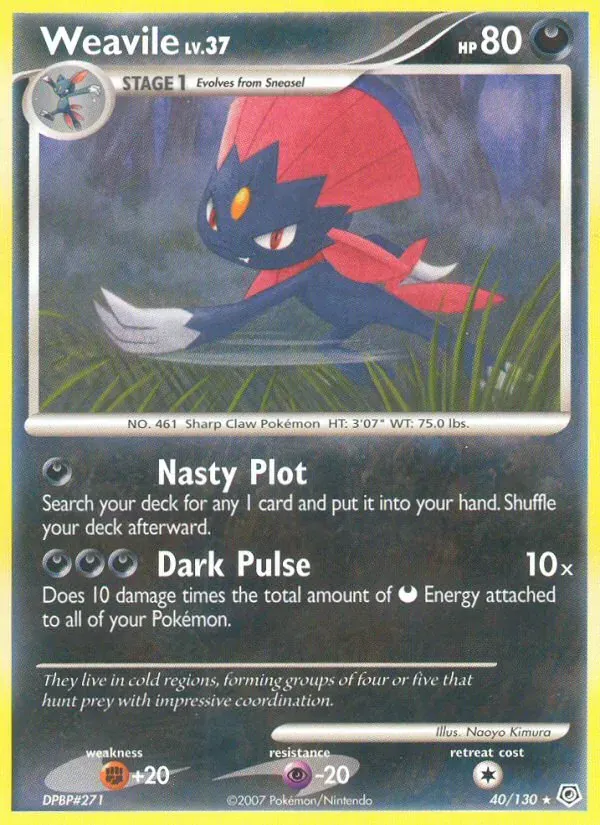 Weavile 40/130 Diamante & Pérola