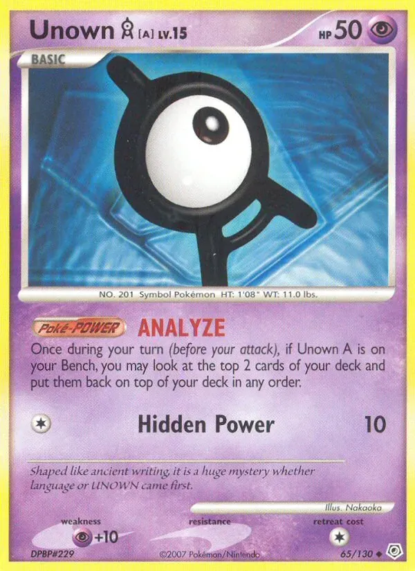Unown A 65/130 Diamante & Pérola