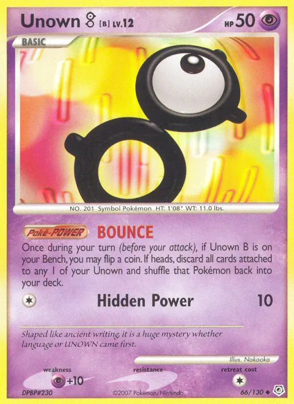 Unown B 66/130 Diamante & Pérola