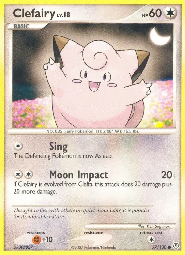 Clefairy 77/130 Diamante & Pérola