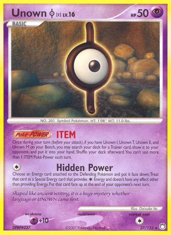 Unown I 37/123 Tesouros Misteriosos