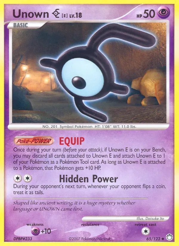 Unown E 65/123 Tesouros Misteriosos