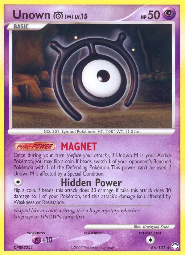 Unown M 66/123 Tesouros Misteriosos