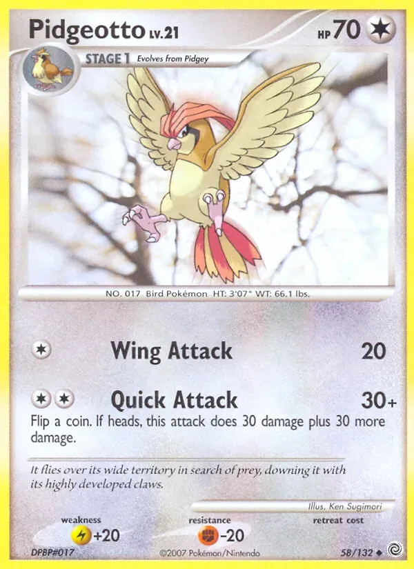 Pidgeotto 58/132 Maravilhas Secretas