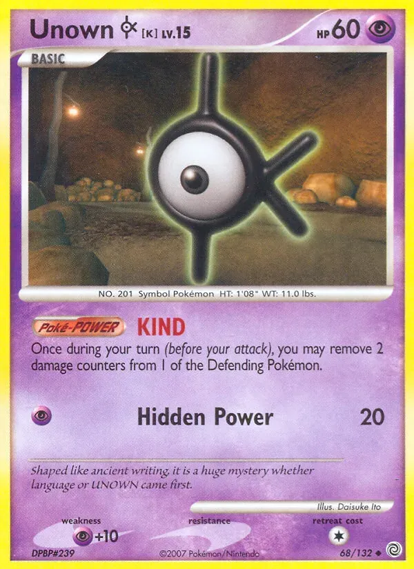 Unown K 68/132 Maravilhas Secretas