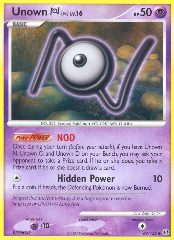 Unown N 69/132 Maravilhas Secretas