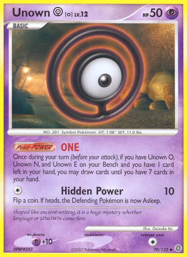 Unown O 70/132 Maravilhas Secretas