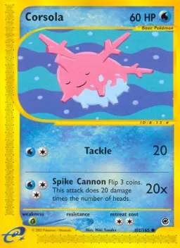 Corsola 102 Expedition Base Set
