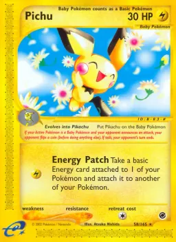 Pichu 58 Expedition Base Set