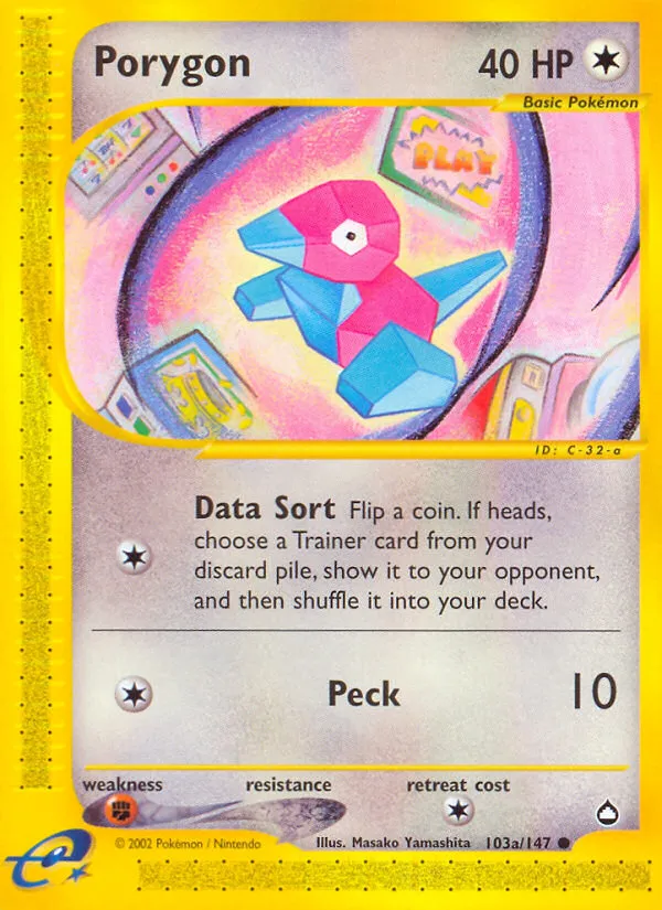 Porygon 103b/147 Aquapolis