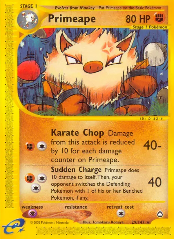 Primeape 29/147 Aquapolis