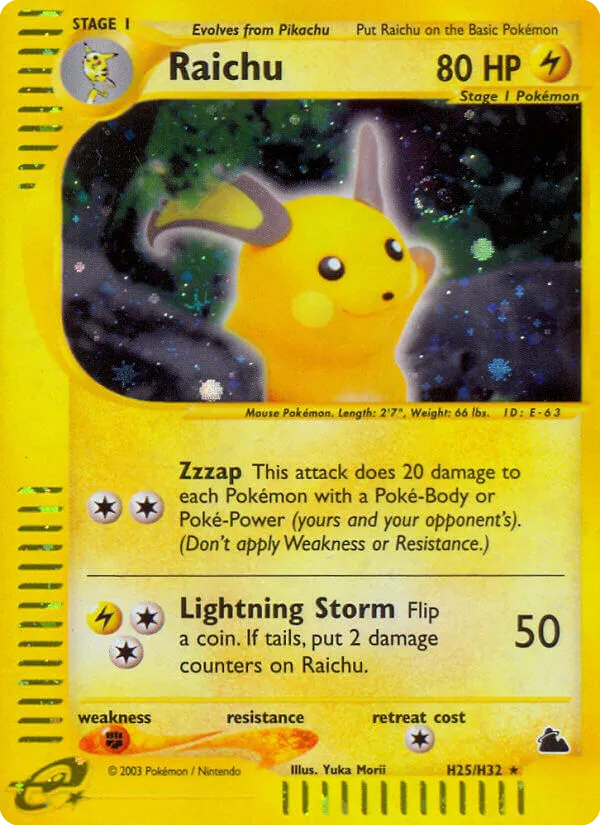 Raichu H25/144 Skyridge