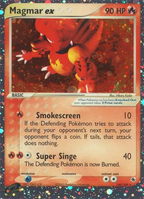 Magmar ex 100/109 EX Rubi e Safira