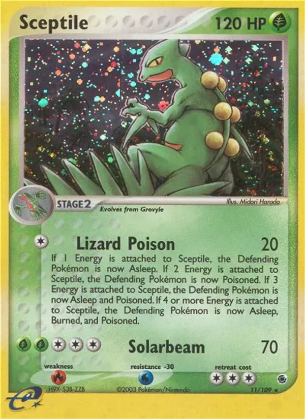 Sceptile 11/109 EX Rubi e Safira
