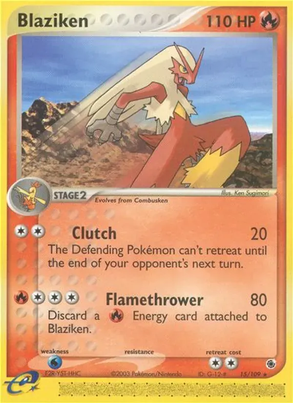 Blaziken 15/109 EX Rubi e Safira