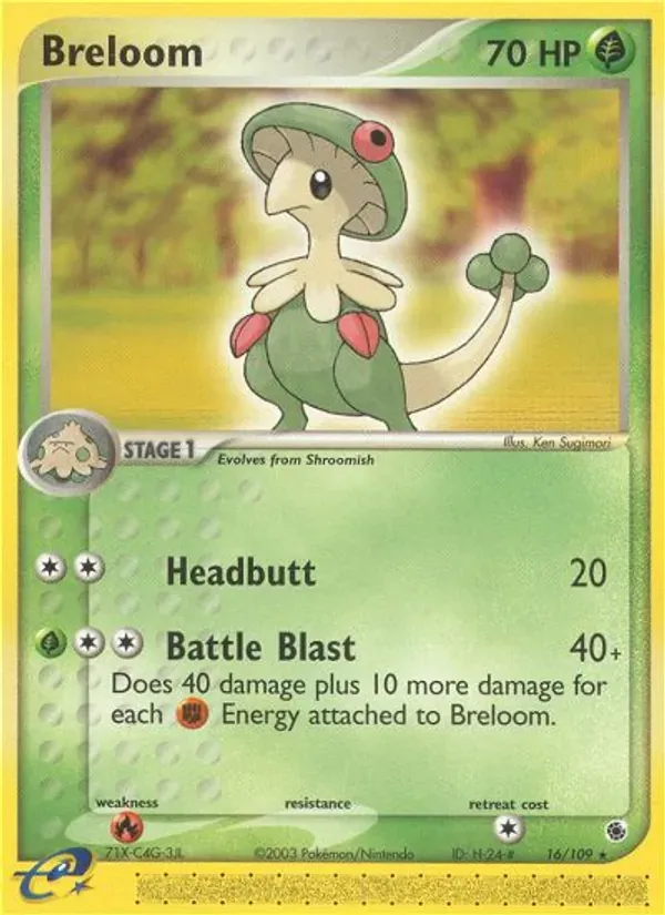 Breloom 16/109 EX Rubi e Safira
