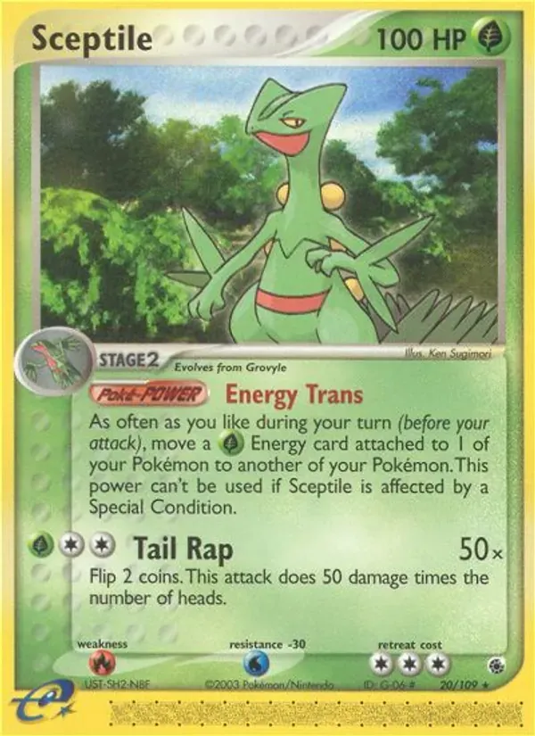 Sceptile 20/109 EX Rubi e Safira
