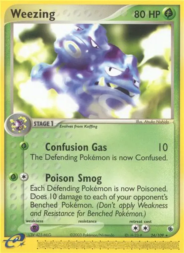 Weezing 24/109 EX Rubi e Safira