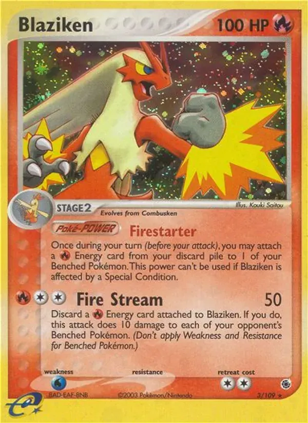 Blaziken 3/109 EX Rubi e Safira