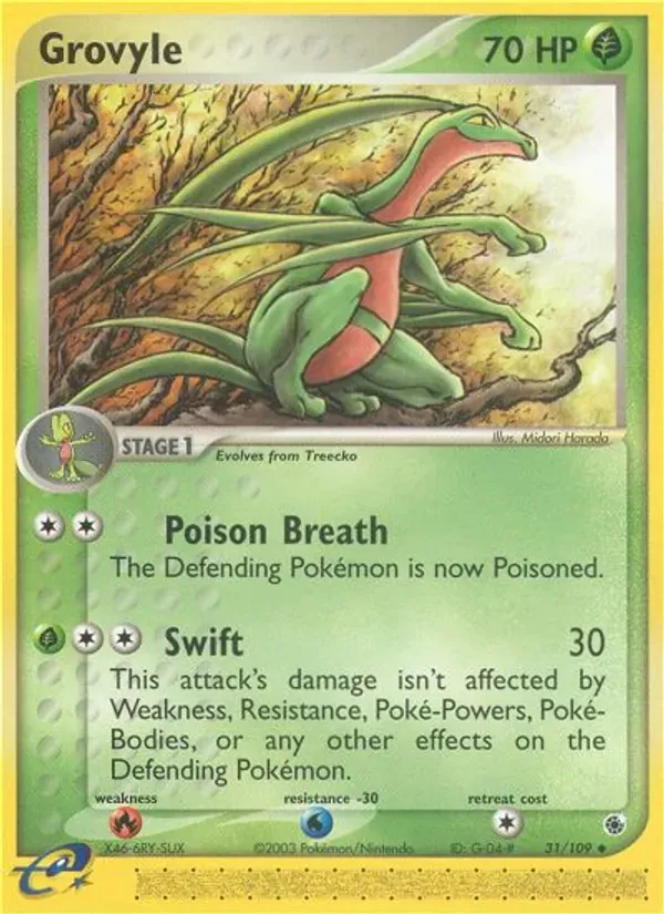 Grovyle 31/109 EX Rubi e Safira