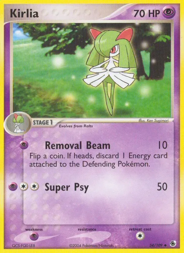 Kirlia 34/109 EX Rubi e Safira