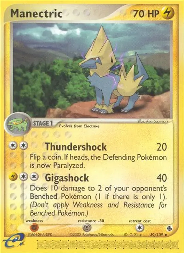 Manectric 39/109 EX Rubi e Safira
